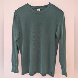 TNA Long Sleeve Green Basic Top
